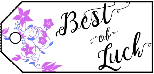 Best Of Luck Flowers Gift Tag gift tag