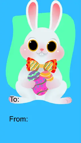 Easter Rabbit gift tag