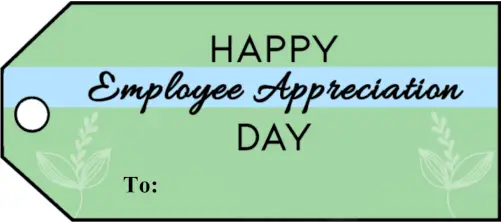 Employee Appreciation Day Gift Tags gift tag