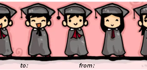 Graduates gift tag