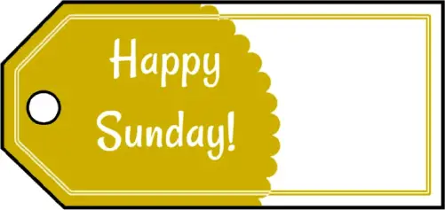 Happy Sunday Gift Tags gift tag