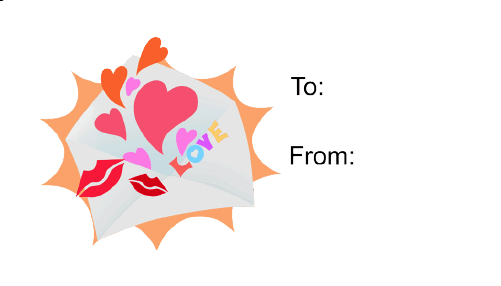 Loveletter (white background) gift tag