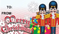 Merry Christmas Nutcrackers gift tag