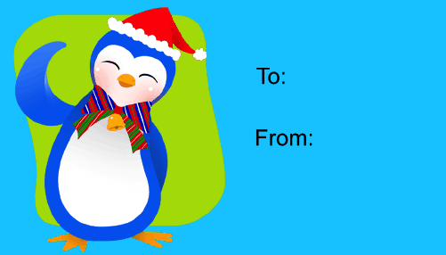 Penguin Printable Gift Tag