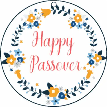 Round Gift Tag Happy Passover gift tag