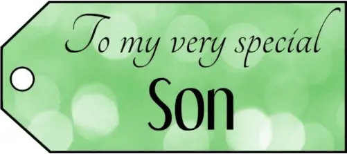 To My Son Gift Tags gift tag