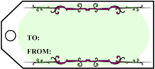 Vines Border gift tag