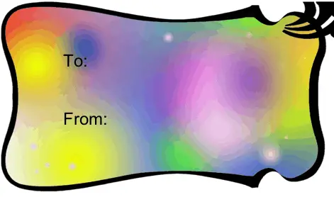 Galaxy gift tag