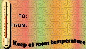 Keep at Room Temperature gift tag