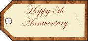 Fifth Anniversary Gift Tags