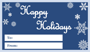 Happy Holidays Gift Tag