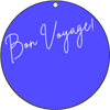 Round Gift Tag Bon Voyage